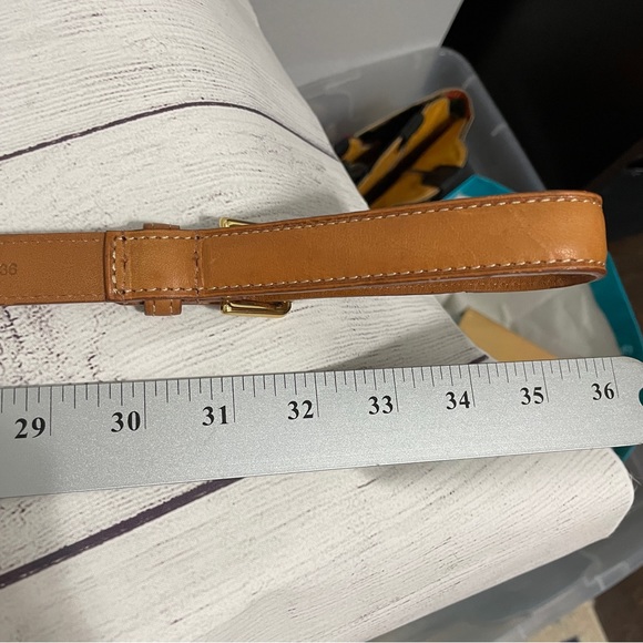 Ralph Lauren Stirrup Belt Equestrian Riding Leather Gold Brown Double Womens - Picture 10 of 14